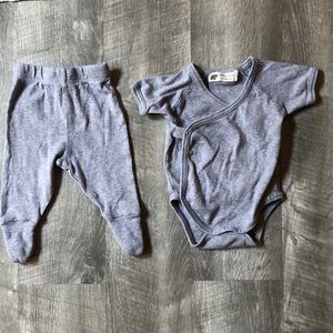 Monica + Andy Gray Onesie and Pants Set